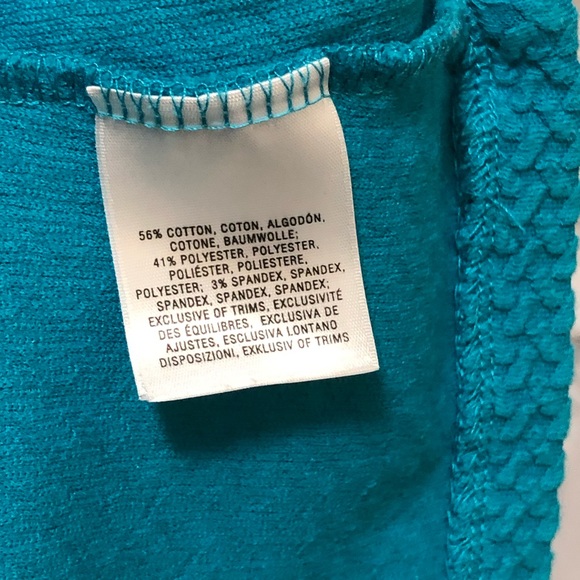 SALE Anthropologie Deletta Ruffled Turquoise Top - Picture 5 of 5